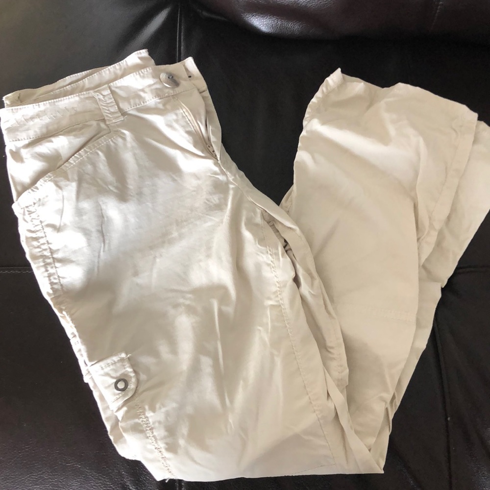 Cream casual pants